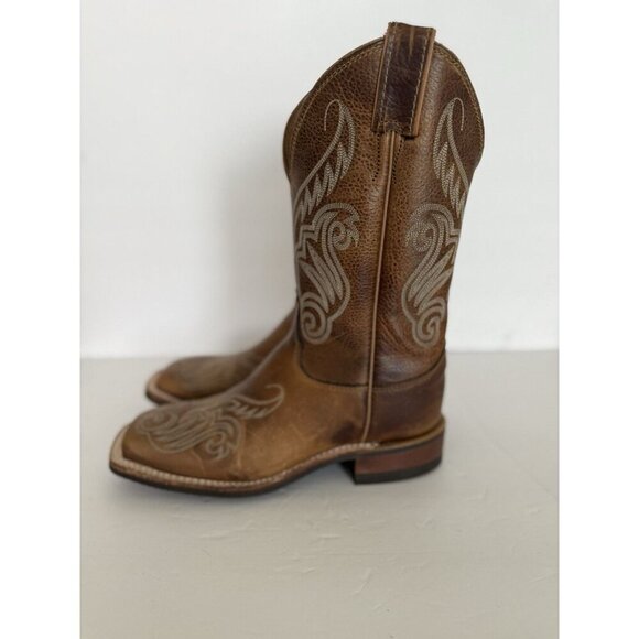 JUSTIN Llano Women’s 11” Brown Leather Cowboy Western BRL212 Size 7.5B NEW - Picture 2 of 16